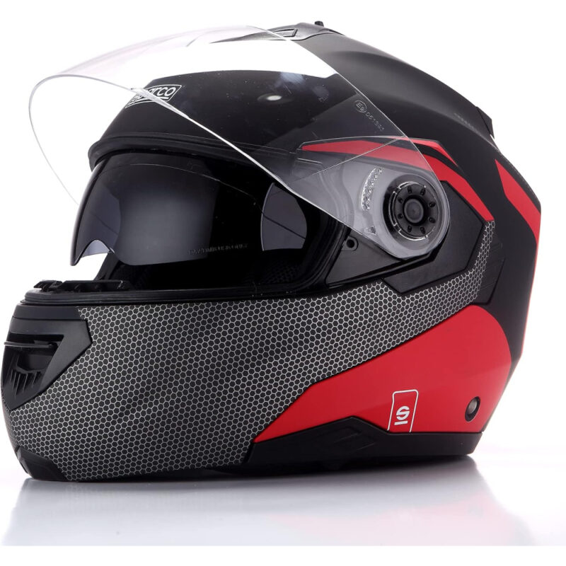 Casco Sparco Riders Modulare Moto con Doppia Visiera SP505