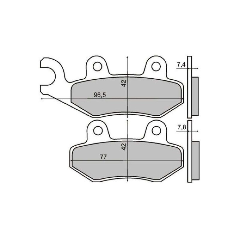 PASTIGLIE FRENO ANTERIORE RAY 7.7