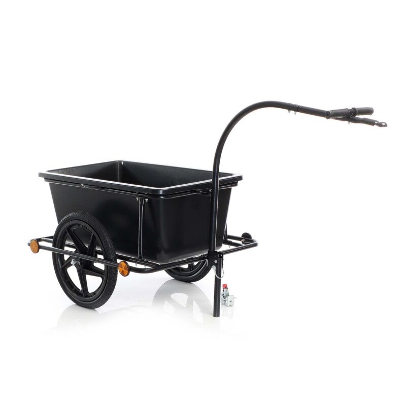Wiltec Rimorchio per bici con recipiente da 90 l per carichi fino a 80 kg - immagine 3