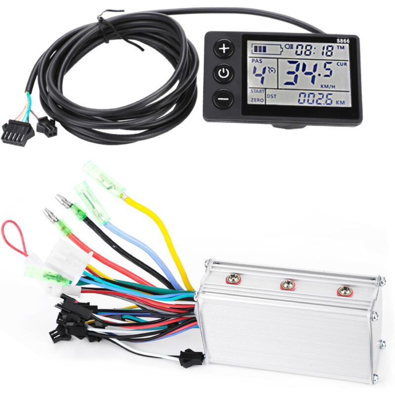 centralina Bici elettrica 36V 250W,Centralina Bici Elettrica 36V-48V Kit di Controllo per Scooter Elettrico per Bicicletta con Pannello LCD Impermeabile