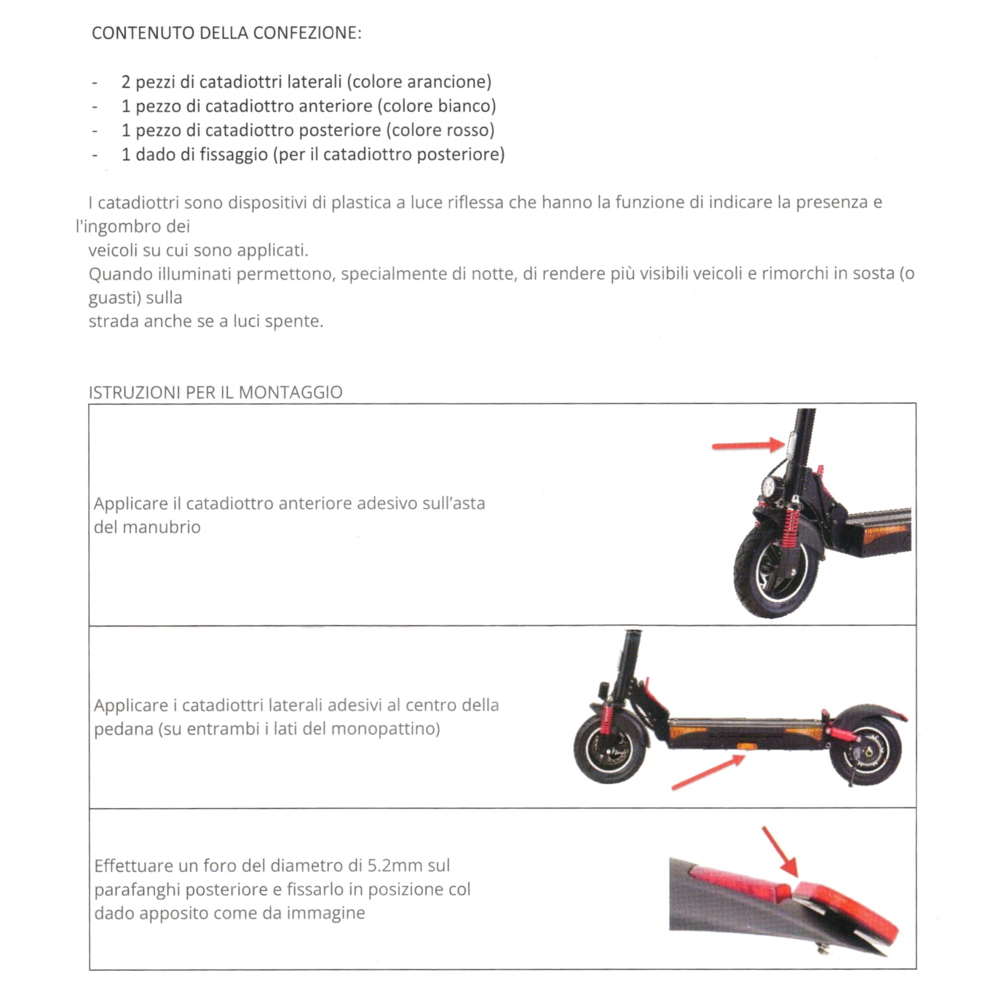 Majestic 655408155 - kit catarifrangenti per monopattino - immagine 3