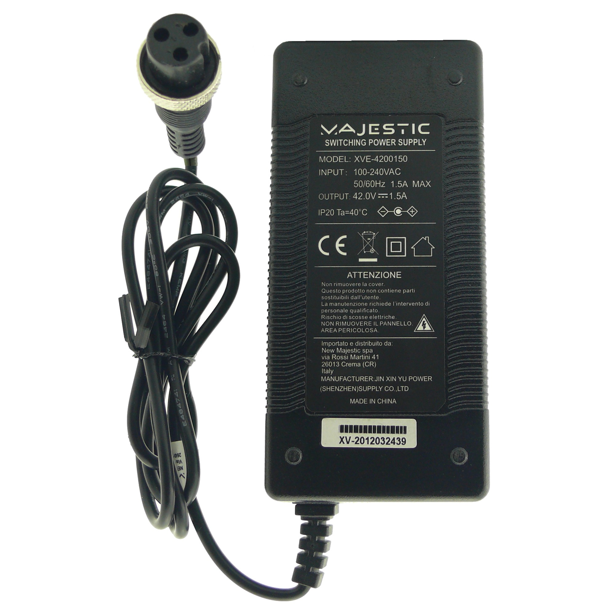 Majestic 655409100 - Alimentatore di rete 1,5A XVE-4200150 per Majestic IKER